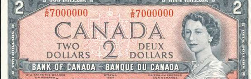 Million - Numéro de série spécial - Billet de banque du Canada