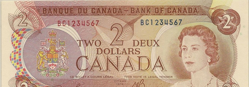 Échelle - Numéro de série spécial - Billet de banque du Canada