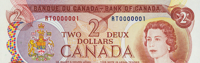 Numéro bas (1) - Numéro de série spécial - Billet de banque du Canada