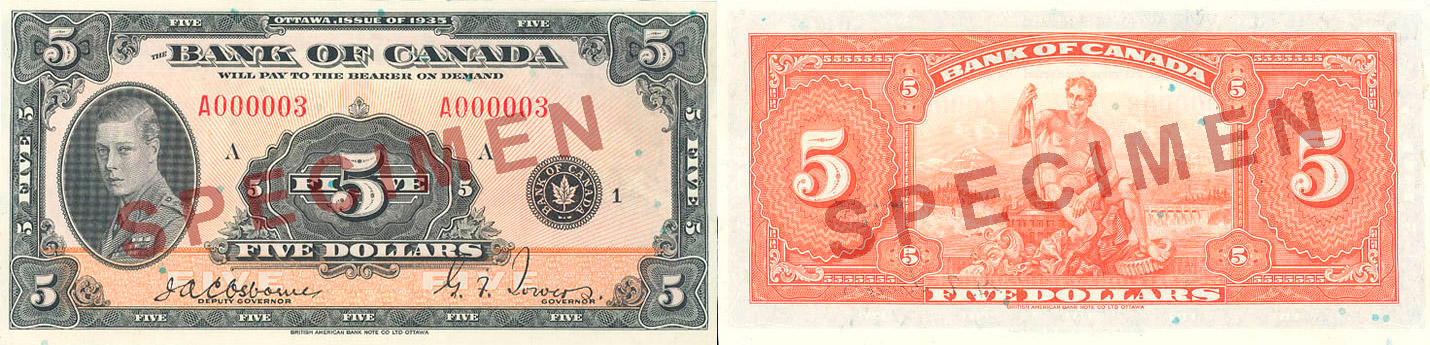 1935 - 5 dollars