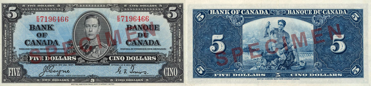 1937 - 5 dollars