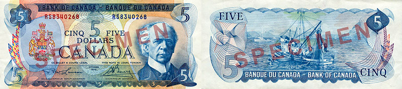 5 dollars - 1969 à 1975