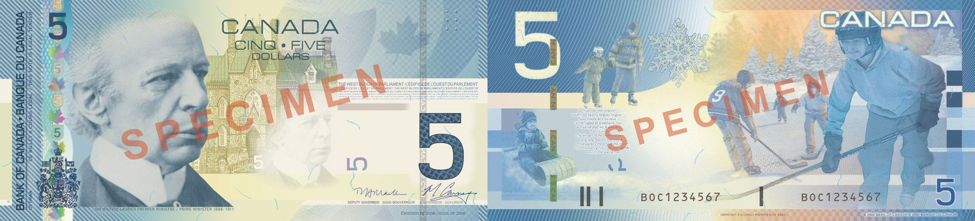 5 dollars 2004 à 2006 - Billet de banque - Canada