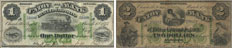 Billets de la banque de la Union Bank of Prince Edward Island de 1875