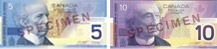 Billets de banque du Canada de 2001 et 2002