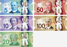Billets de banque du Canada de 2011 à 2018