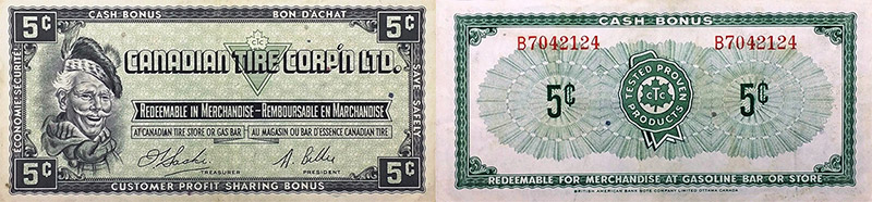 5 cents - Canadian Tire - Sandy McTire - 1961