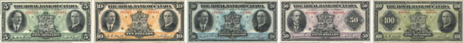 Billets de la banque de la Royal Bank of Canada de 1927