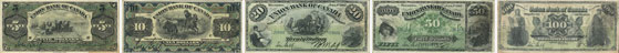 Billets de la Union Bank of Canada de 1912