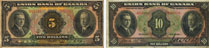 Billets de la Union Bank of Canada de 1921