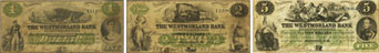 Billets de la Westmorland Bank de 1861
