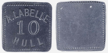 A. Labelle - Hull P.Q. - 1892 - 10 cents