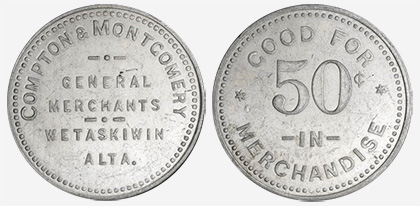 Compton & Montgomery - Wetaskiwin - 50 cents