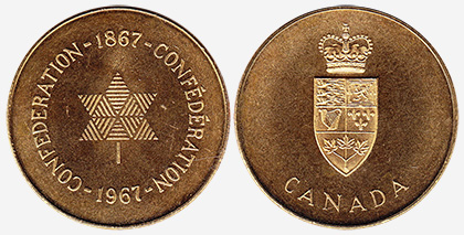 Confédération - Canada - 1867-1967 - Brass