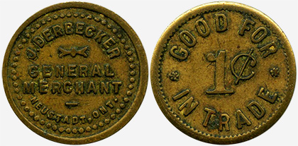 J. Derbecker - Neustadt - General merchant - 1 cent