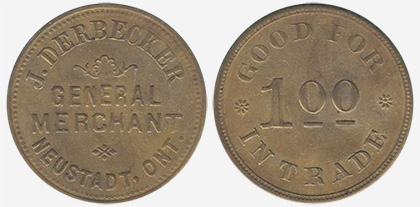 J. Derbecker - Neustadt - General merchant - 1 dollar