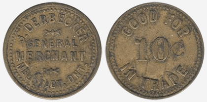 J. Derbecker - Neustadt - General merchant - 10 cents