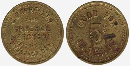 J. Derbecker - Neustadt - General merchant - 5 cents