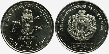 Regina - Commemorative Dollar - 1979 - Home of the R.C.M.P. - King Edward VII Confers the Title of Royal