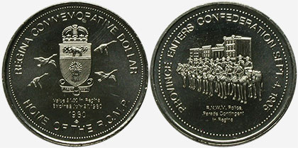 Regina - Commemorative Dollar - 1980 - Province Enters Confederation Sept. 4, 1905