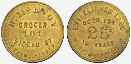 P. McEvoy - Ottawa - Grocer - 25 cents