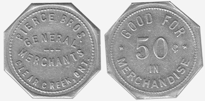 Pierce Bros. - Clear Creek - 50 cents