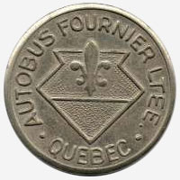 Jeton d'autobus - Autobus Fournier - Québec - 22 mm - Gris