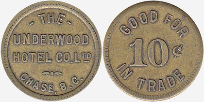 The Underwood Hotel Co. - Chase - 10 cents