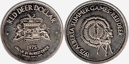 Red Deer - Trade Dollar - 1975