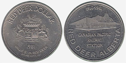 Red Deer - Trade Dollar - 1981
