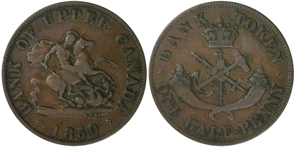 VG-8 - 1/2 penny 1850