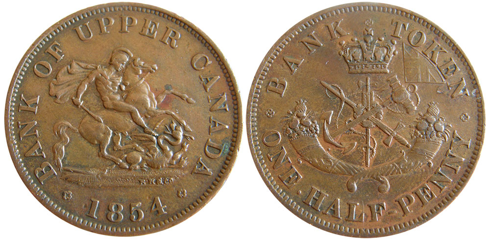 EF-40 - 1/2 penny 1854