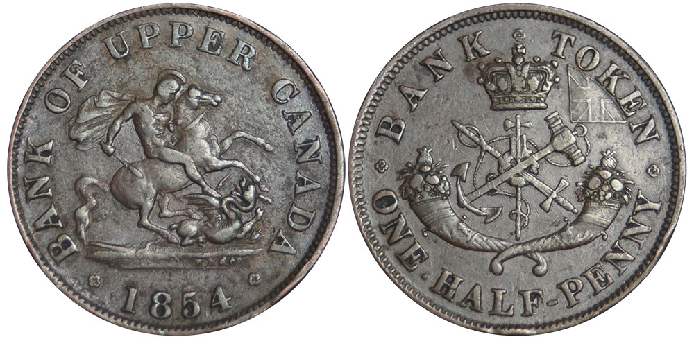 VF-20 - 1/2 penny 1854