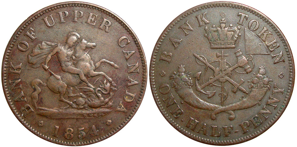 VG-8 - 1/2 penny 1854