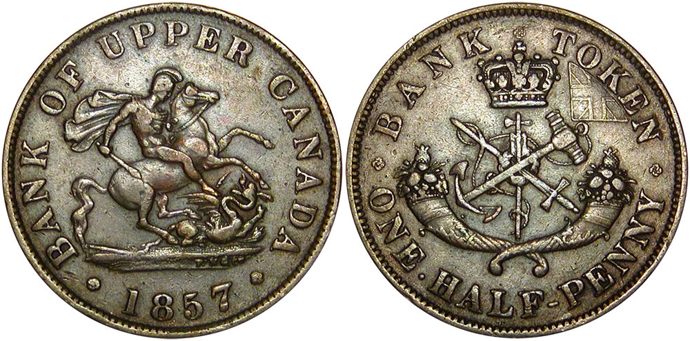 VF-20 - 1/2 penny 1857
