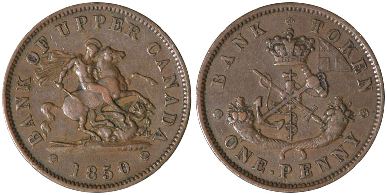 VF-20 - 1 penny 1850