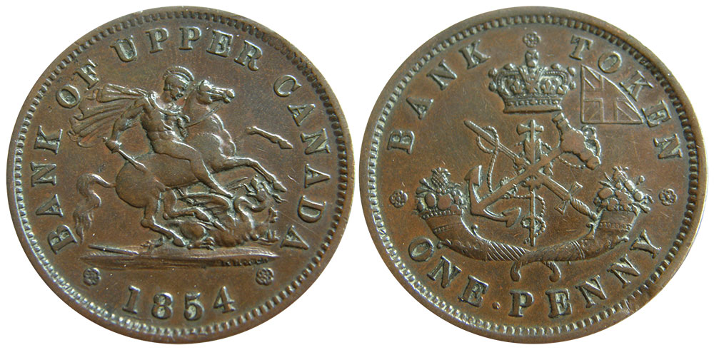 EF-40 - 1 penny 1854