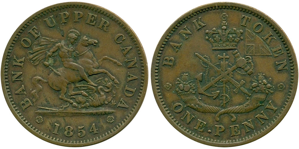 EF-40 - 1 penny 1854
