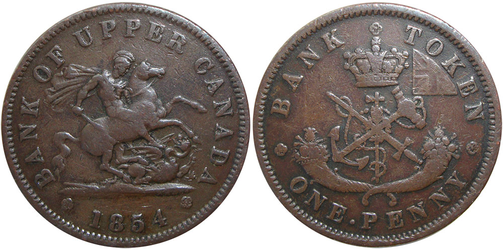 VG-8 - 1 penny 1854