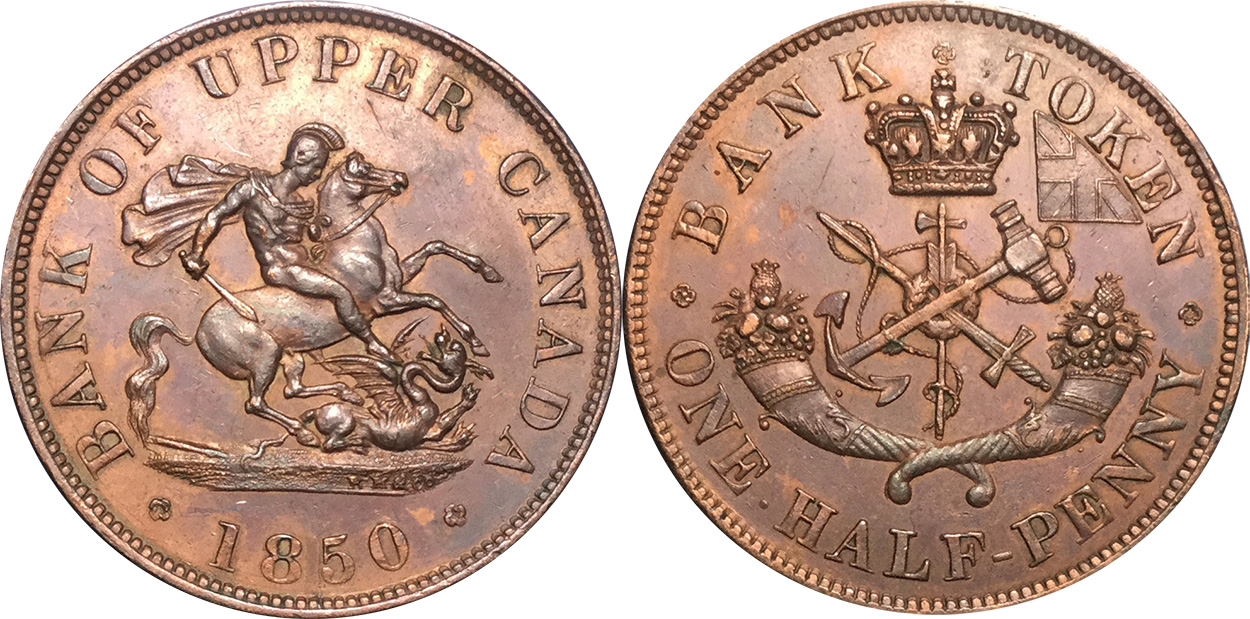 1/2 penny 1850