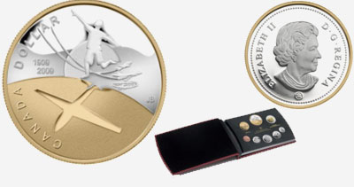 Ensemble épreuve numismatique 2009 - 100e anniversaire de l'aviation au Canada