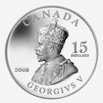 Vignettes 2008 de la série sur les effigies royales de 15 $ en argent sterling - Le roi George V