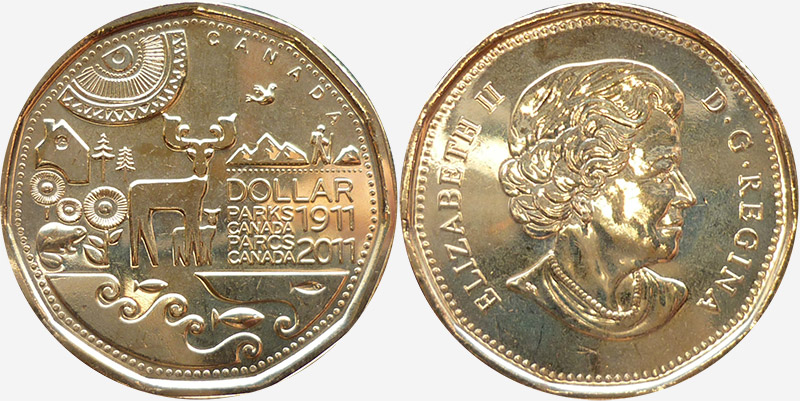 1 dollar 2011 - Parcs Canada