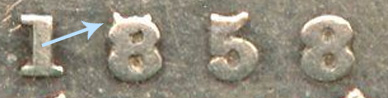 10 cents 1858 - 1858/1558