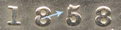 10 cents 1858 - Double 5