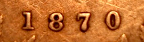 10 cents 1870 - Narrow 0