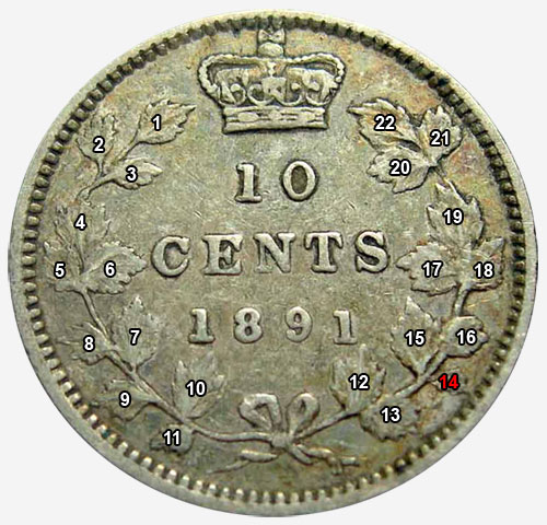 10 cent 1891 - 22 feuilles
