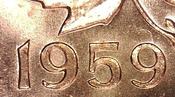 1 cent 1959 - Hanging 9