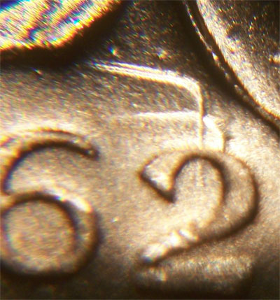1 cent 1962 - Double Hanging 2