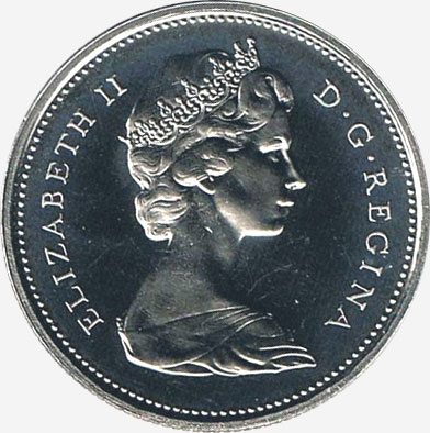 25 cents 1973 - Large bust